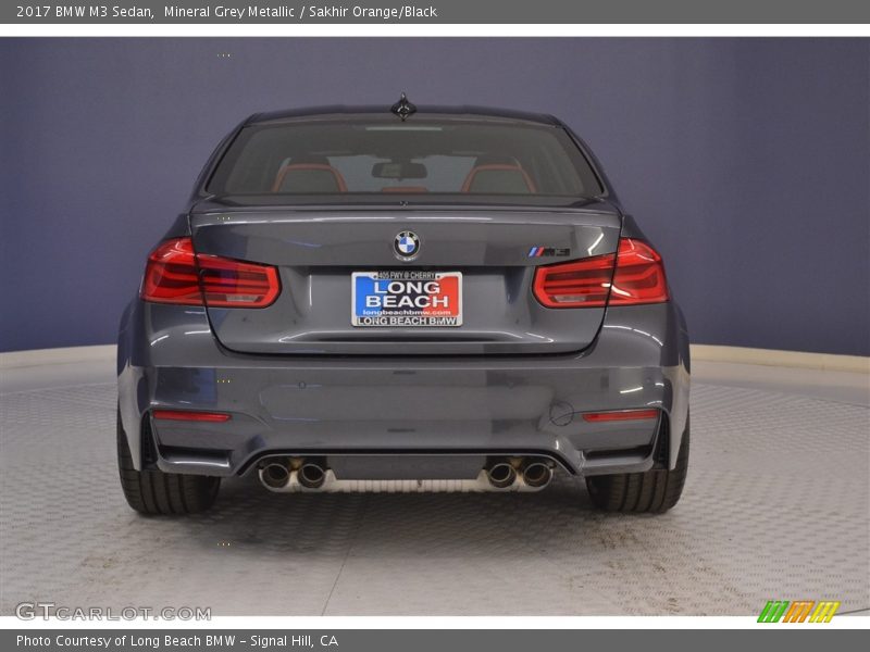 Mineral Grey Metallic / Sakhir Orange/Black 2017 BMW M3 Sedan