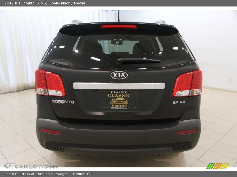 Ebony Black / Mocha 2012 Kia Sorento EX V6