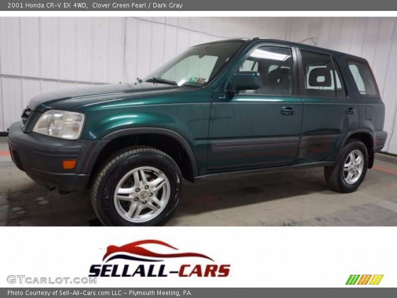 Clover Green Pearl / Dark Gray 2001 Honda CR-V EX 4WD