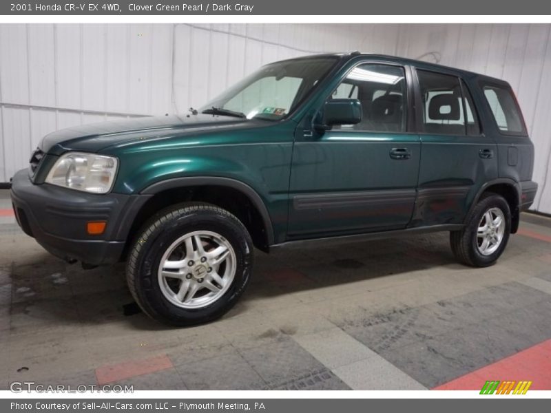 Clover Green Pearl / Dark Gray 2001 Honda CR-V EX 4WD