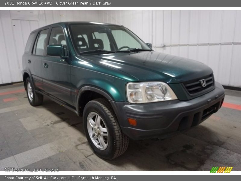 Clover Green Pearl / Dark Gray 2001 Honda CR-V EX 4WD