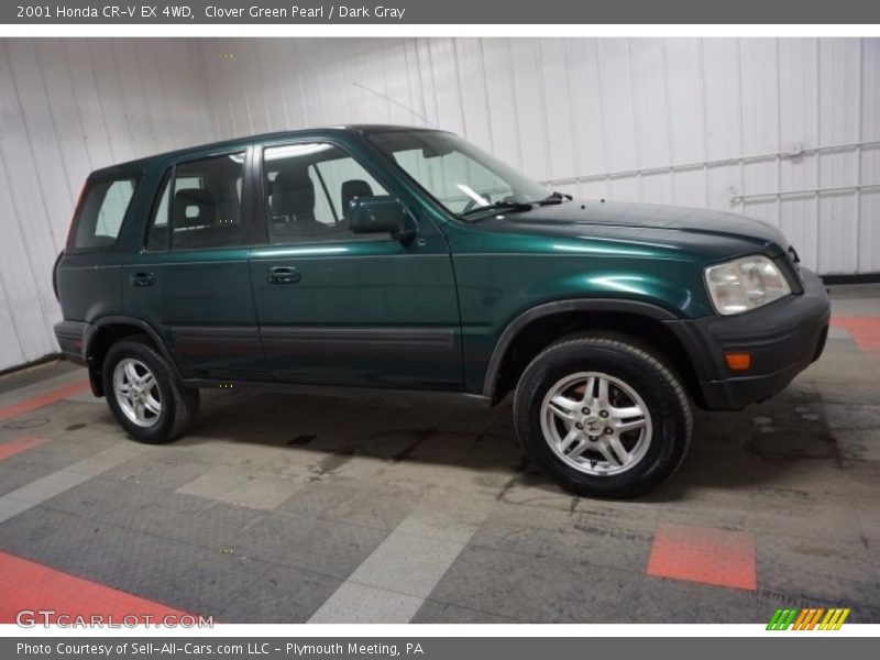 Clover Green Pearl / Dark Gray 2001 Honda CR-V EX 4WD