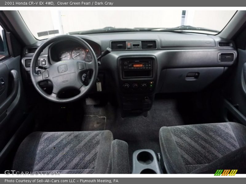 Clover Green Pearl / Dark Gray 2001 Honda CR-V EX 4WD