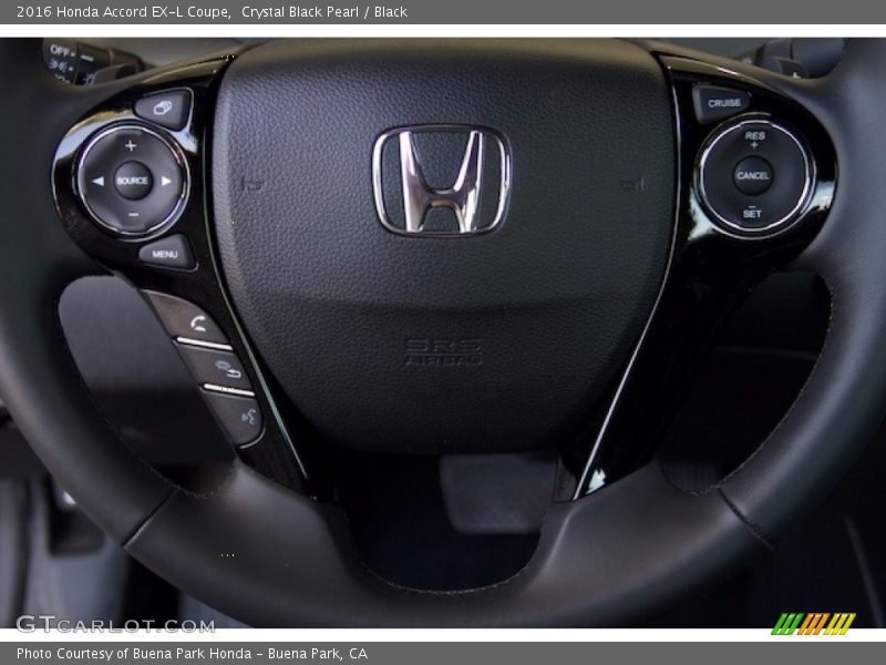 Crystal Black Pearl / Black 2016 Honda Accord EX-L Coupe
