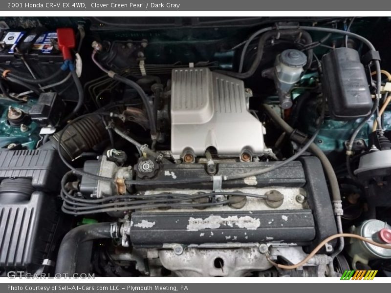 Clover Green Pearl / Dark Gray 2001 Honda CR-V EX 4WD