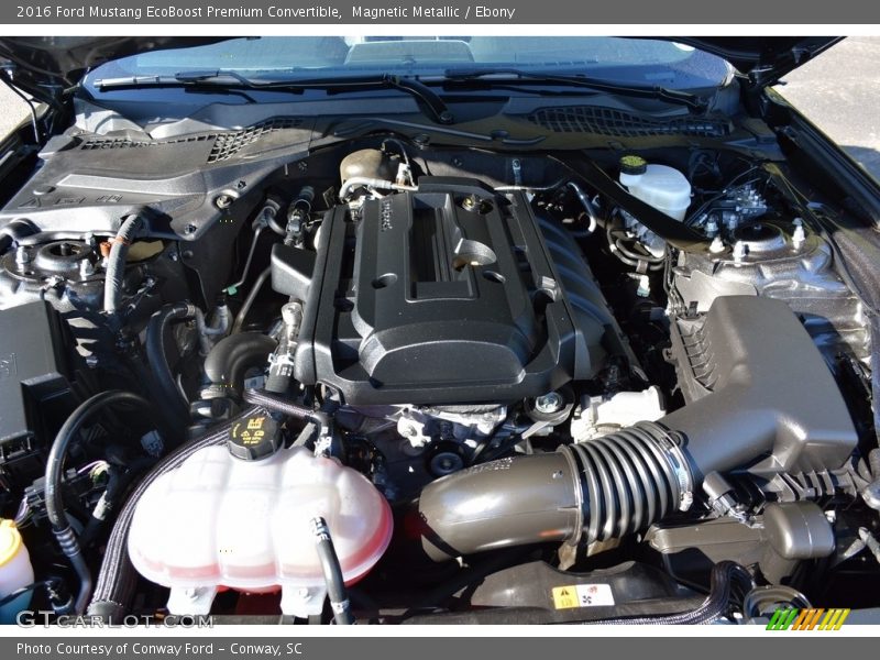 Magnetic Metallic / Ebony 2016 Ford Mustang EcoBoost Premium Convertible