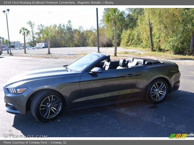 Magnetic Metallic / Ebony 2016 Ford Mustang EcoBoost Premium Convertible
