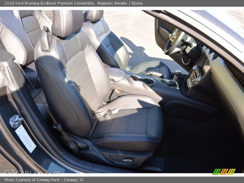 Magnetic Metallic / Ebony 2016 Ford Mustang EcoBoost Premium Convertible