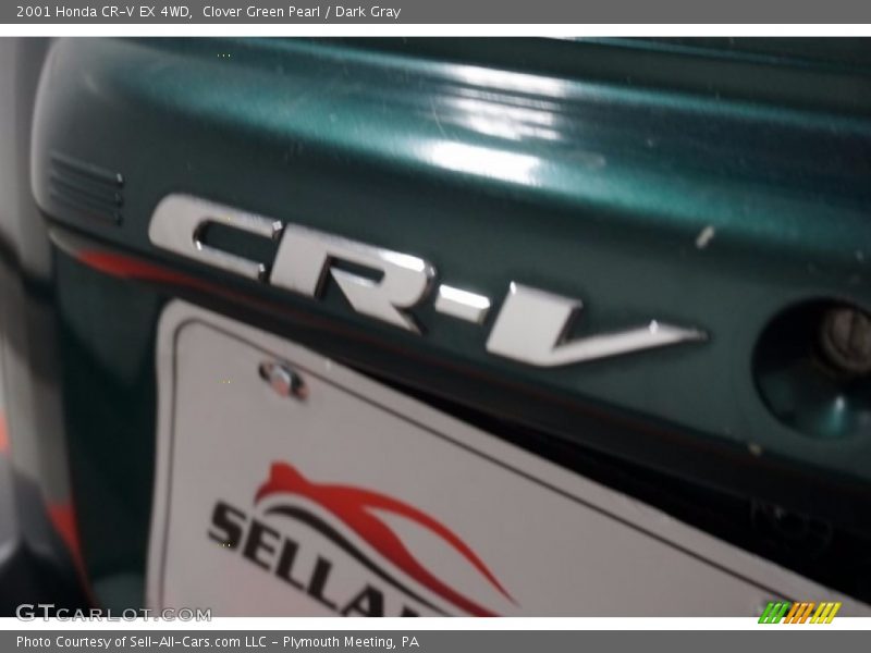 Clover Green Pearl / Dark Gray 2001 Honda CR-V EX 4WD