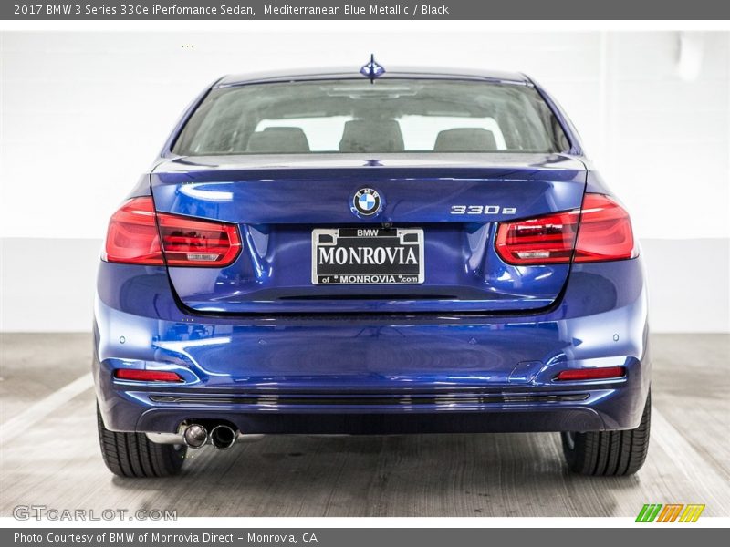 Mediterranean Blue Metallic / Black 2017 BMW 3 Series 330e iPerfomance Sedan