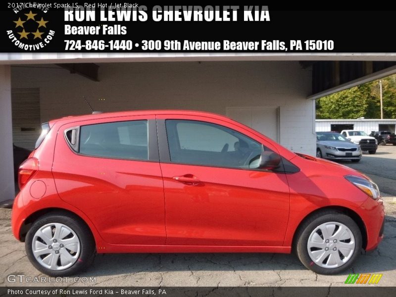 Red Hot / Jet Black 2017 Chevrolet Spark LS
