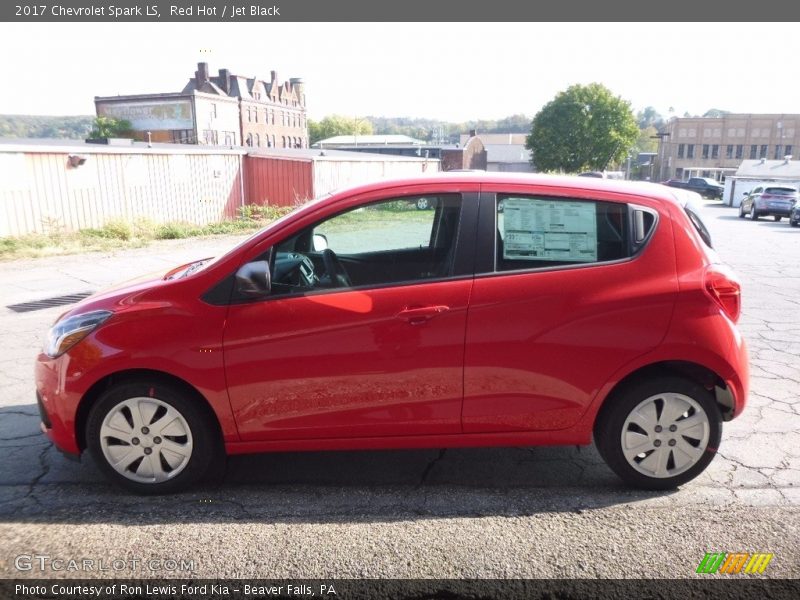 Red Hot / Jet Black 2017 Chevrolet Spark LS