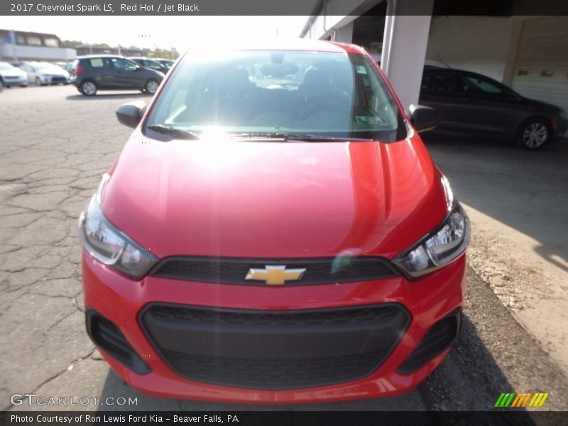 Red Hot / Jet Black 2017 Chevrolet Spark LS