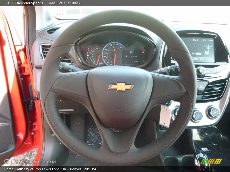 Red Hot / Jet Black 2017 Chevrolet Spark LS
