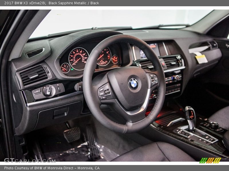 Black Sapphire Metallic / Black 2017 BMW X3 xDrive28i