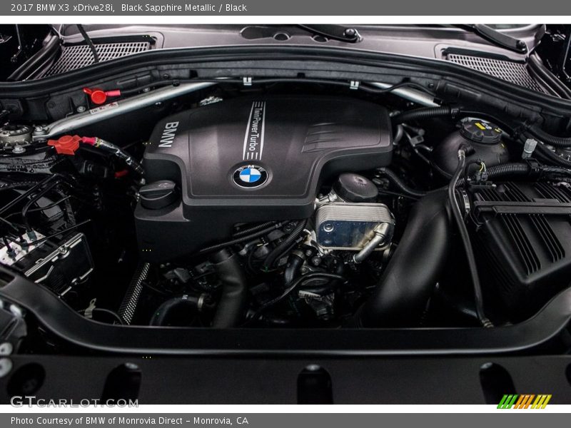 Black Sapphire Metallic / Black 2017 BMW X3 xDrive28i