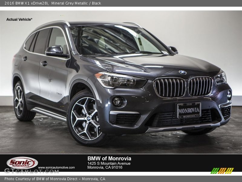Mineral Grey Metallic / Black 2016 BMW X1 xDrive28i