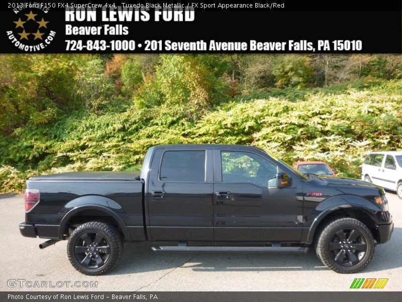 Tuxedo Black Metallic / FX Sport Appearance Black/Red 2013 Ford F150 FX4 SuperCrew 4x4