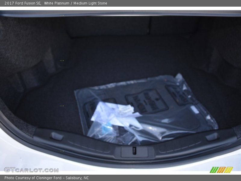 White Platinum / Medium Light Stone 2017 Ford Fusion SE