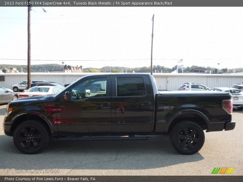 Tuxedo Black Metallic / FX Sport Appearance Black/Red 2013 Ford F150 FX4 SuperCrew 4x4