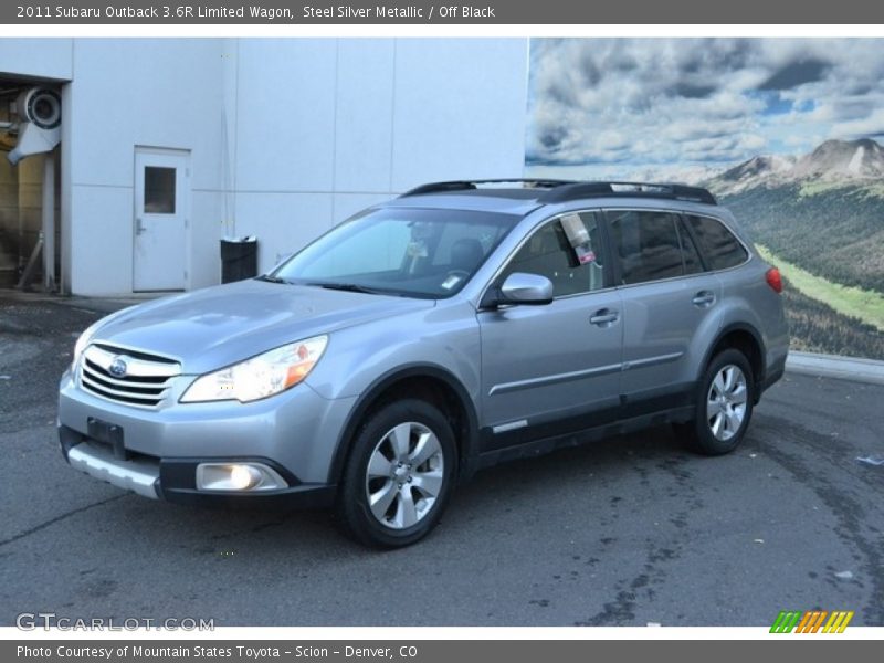 Steel Silver Metallic / Off Black 2011 Subaru Outback 3.6R Limited Wagon