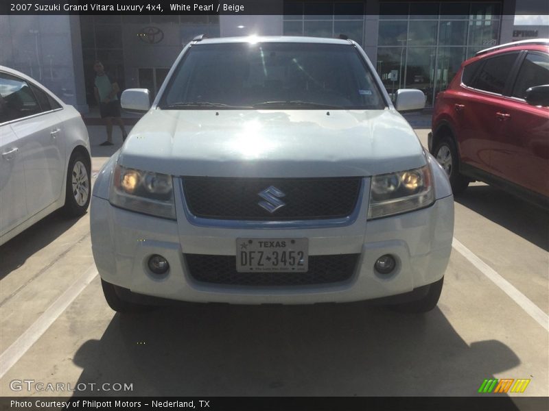 White Pearl / Beige 2007 Suzuki Grand Vitara Luxury 4x4