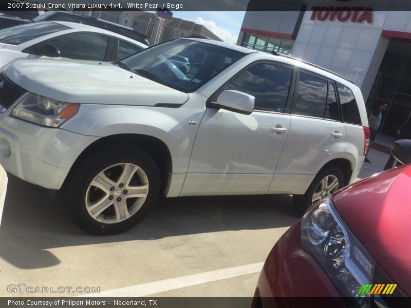 White Pearl / Beige 2007 Suzuki Grand Vitara Luxury 4x4