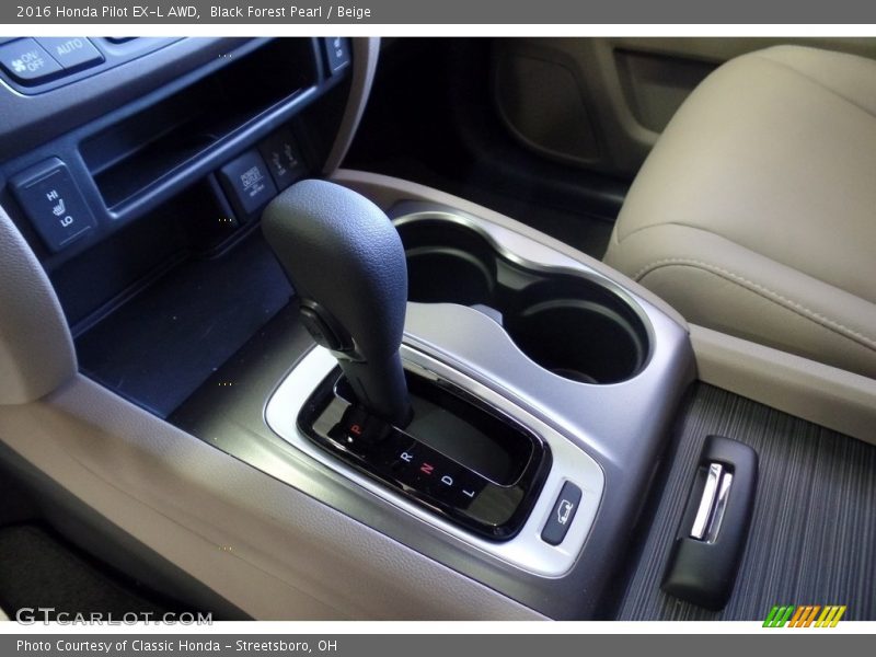 Black Forest Pearl / Beige 2016 Honda Pilot EX-L AWD