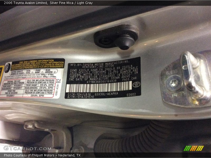 Silver Pine Mica / Light Gray 2006 Toyota Avalon Limited