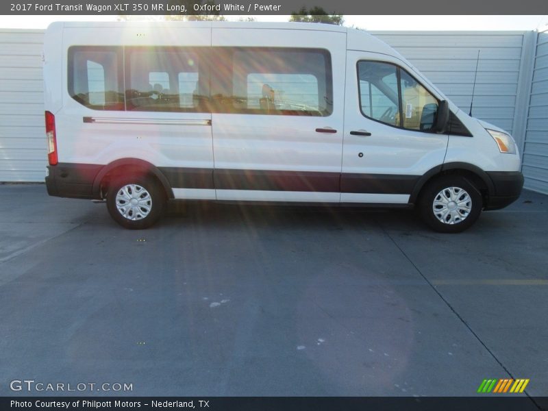 Oxford White / Pewter 2017 Ford Transit Wagon XLT 350 MR Long
