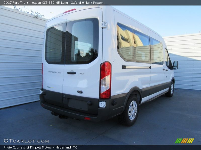 Oxford White / Pewter 2017 Ford Transit Wagon XLT 350 MR Long