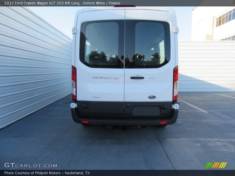 Oxford White / Pewter 2017 Ford Transit Wagon XLT 350 MR Long