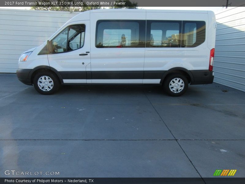 Oxford White / Pewter 2017 Ford Transit Wagon XLT 350 MR Long