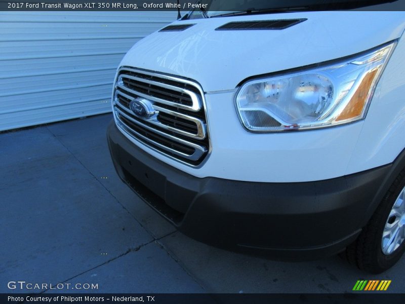 Oxford White / Pewter 2017 Ford Transit Wagon XLT 350 MR Long