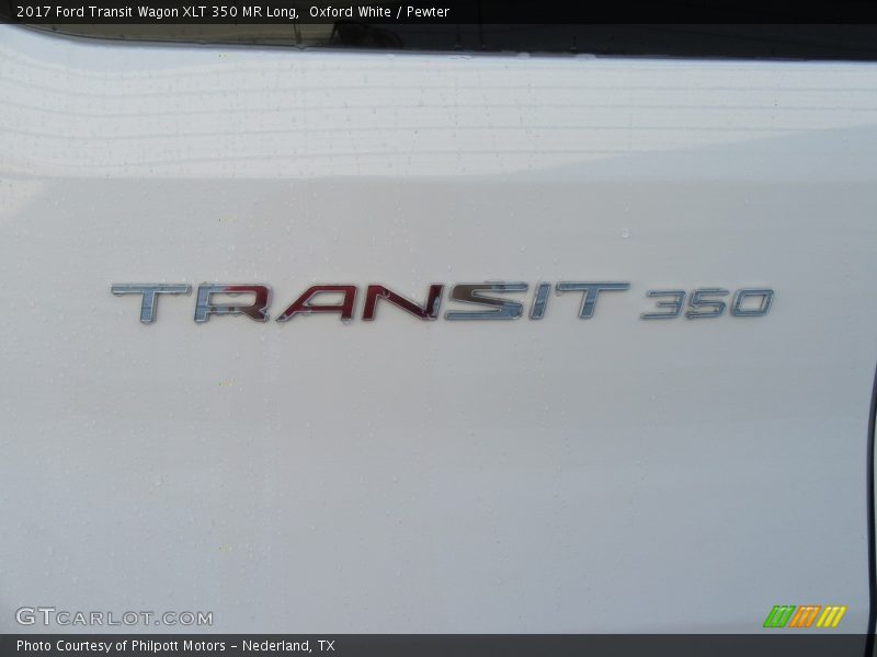 Oxford White / Pewter 2017 Ford Transit Wagon XLT 350 MR Long