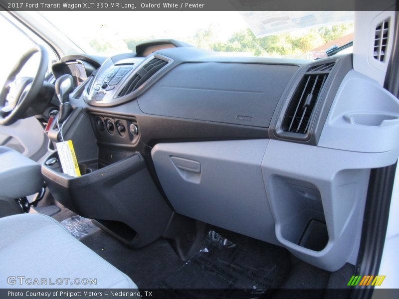 Oxford White / Pewter 2017 Ford Transit Wagon XLT 350 MR Long