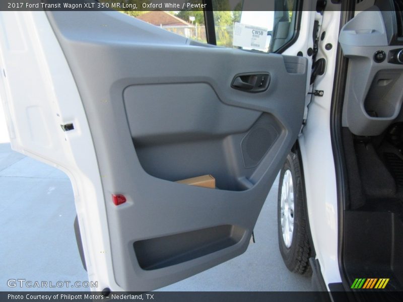 Oxford White / Pewter 2017 Ford Transit Wagon XLT 350 MR Long