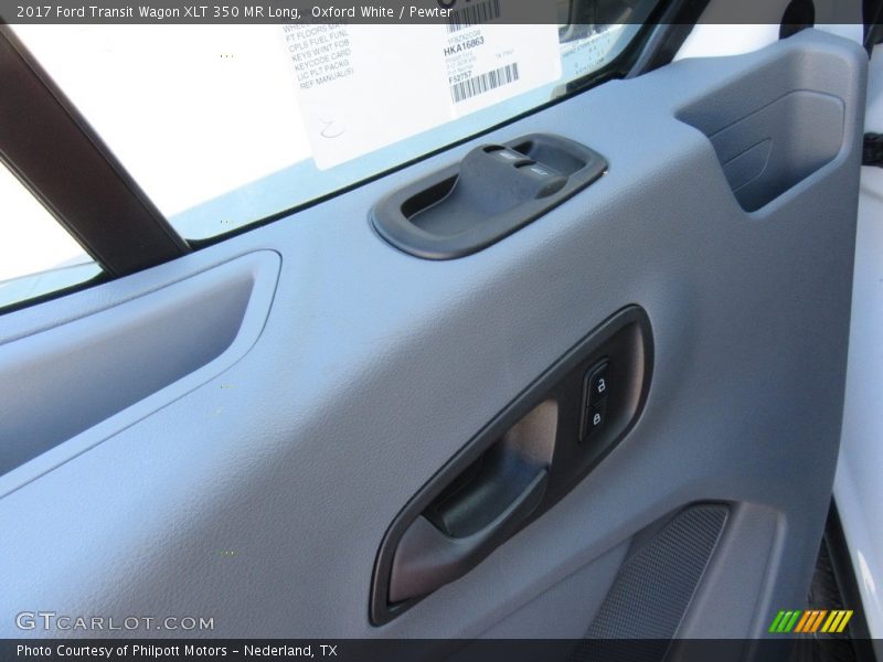 Oxford White / Pewter 2017 Ford Transit Wagon XLT 350 MR Long