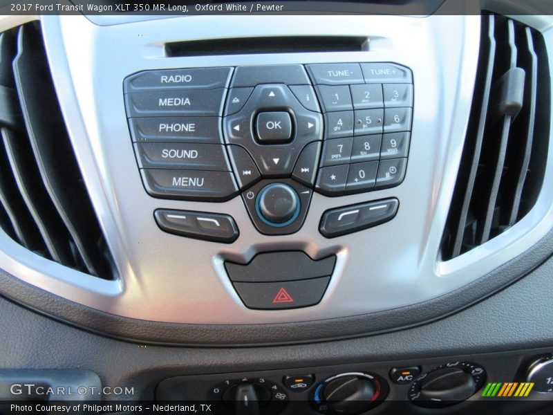 Oxford White / Pewter 2017 Ford Transit Wagon XLT 350 MR Long