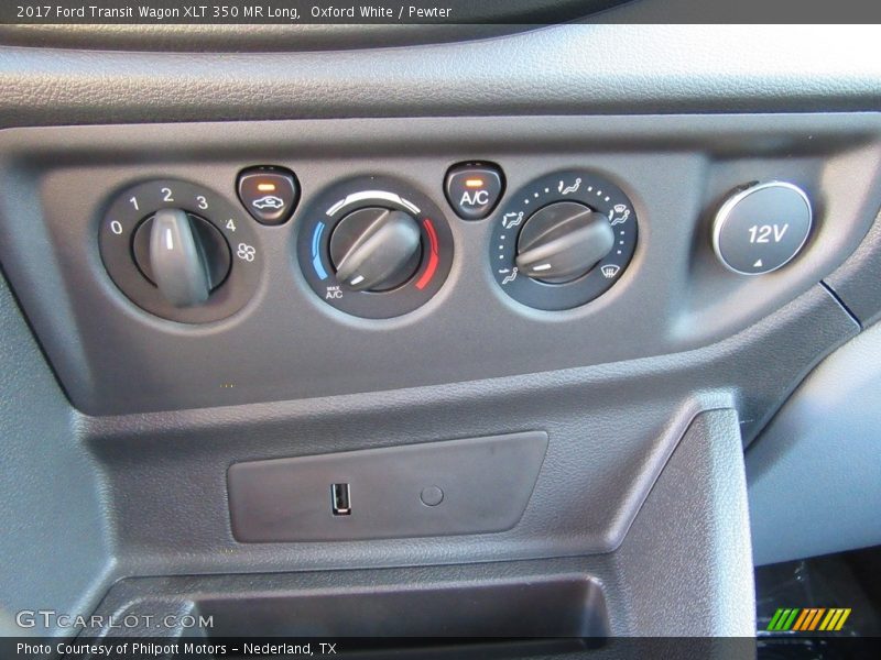 Oxford White / Pewter 2017 Ford Transit Wagon XLT 350 MR Long