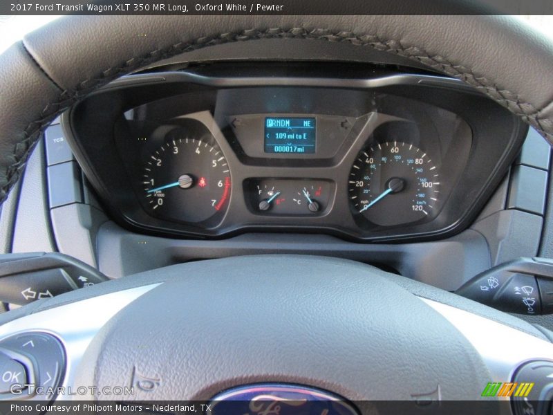 Oxford White / Pewter 2017 Ford Transit Wagon XLT 350 MR Long