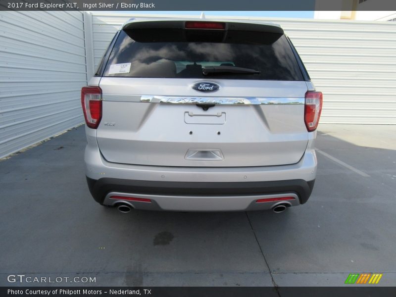 Ingot Silver / Ebony Black 2017 Ford Explorer XLT