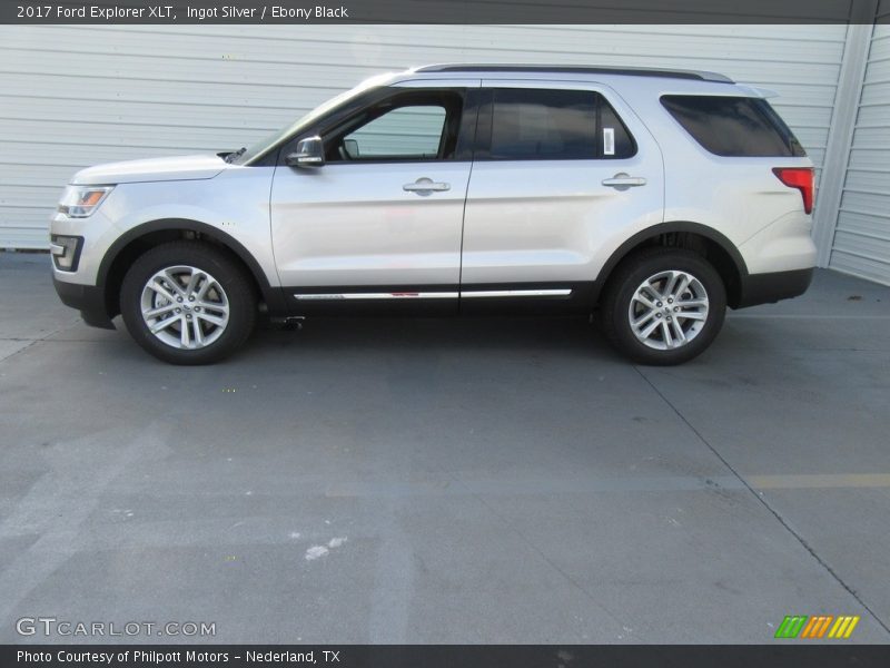 Ingot Silver / Ebony Black 2017 Ford Explorer XLT