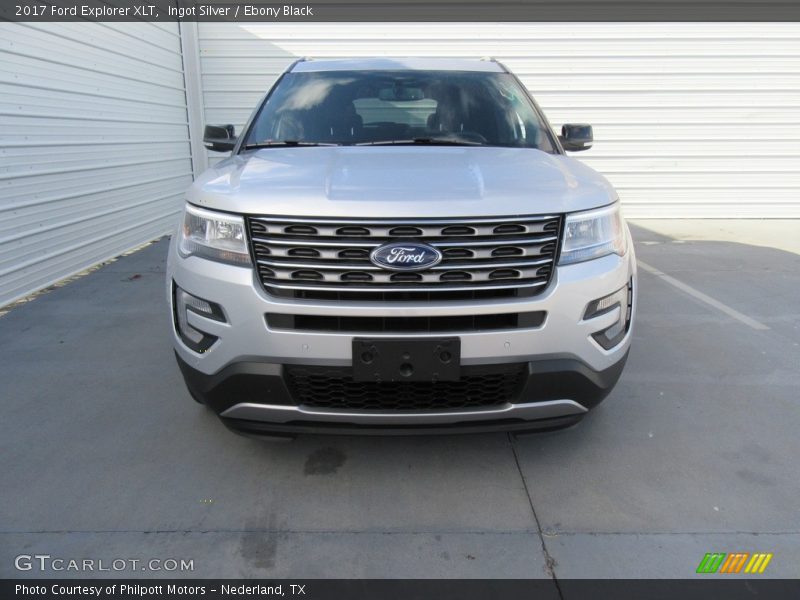 Ingot Silver / Ebony Black 2017 Ford Explorer XLT