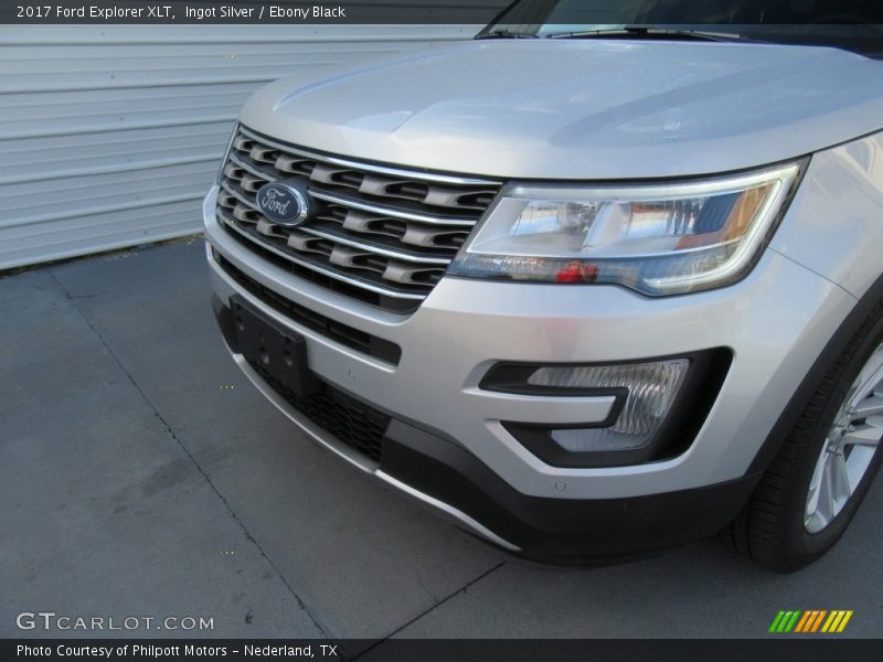 Ingot Silver / Ebony Black 2017 Ford Explorer XLT