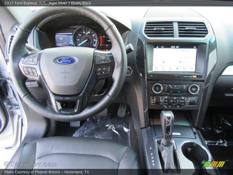 Ingot Silver / Ebony Black 2017 Ford Explorer XLT