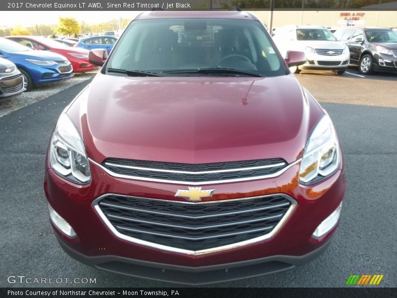 Siren Red Tintcoat / Jet Black 2017 Chevrolet Equinox LT AWD