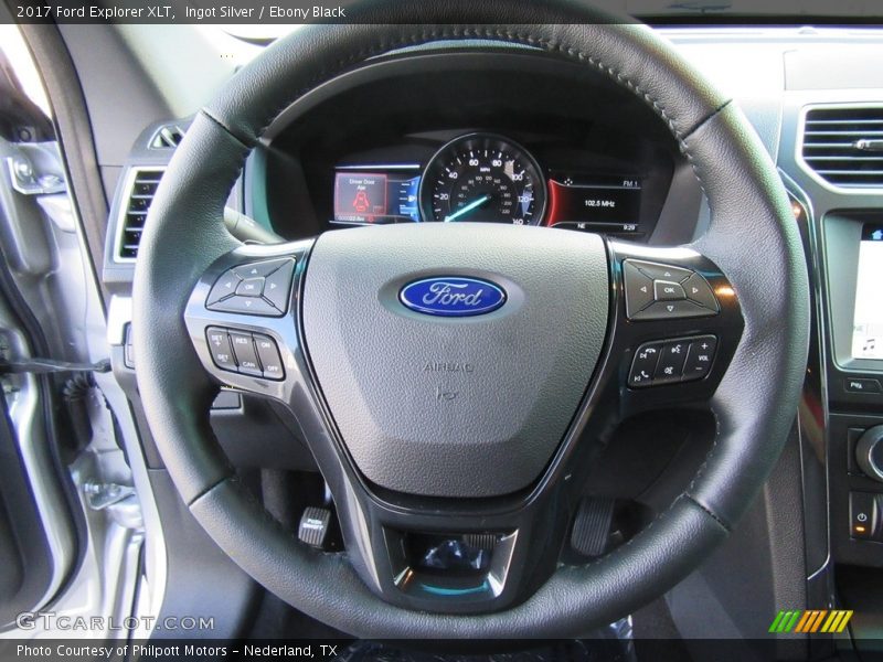 Ingot Silver / Ebony Black 2017 Ford Explorer XLT