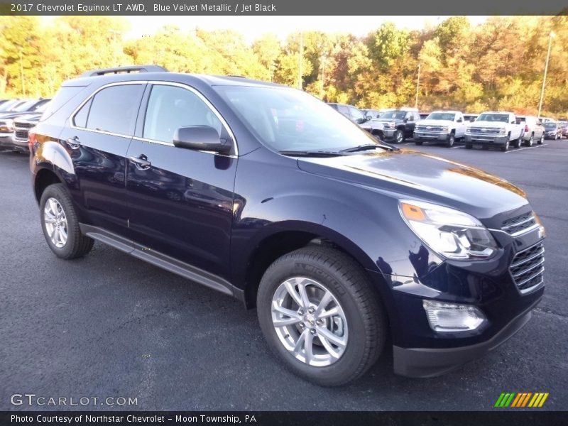Blue Velvet Metallic / Jet Black 2017 Chevrolet Equinox LT AWD