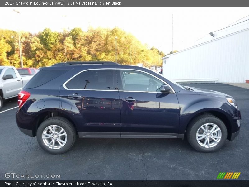 Blue Velvet Metallic / Jet Black 2017 Chevrolet Equinox LT AWD